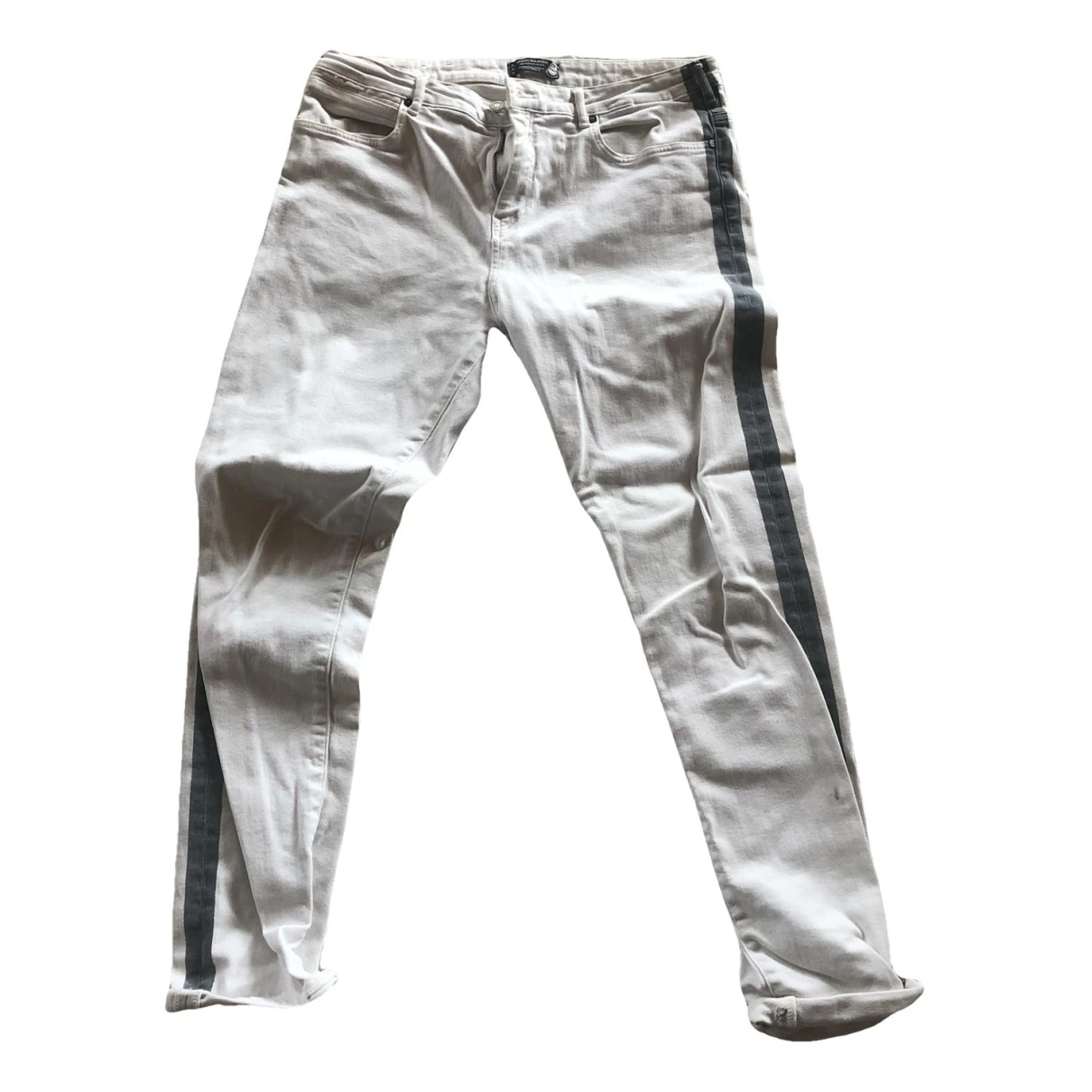 Pre-owned Scotch & Soda Trousers In White