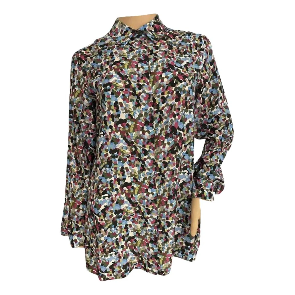 Pre-owned Max Mara Silk Shirt In Multicolour