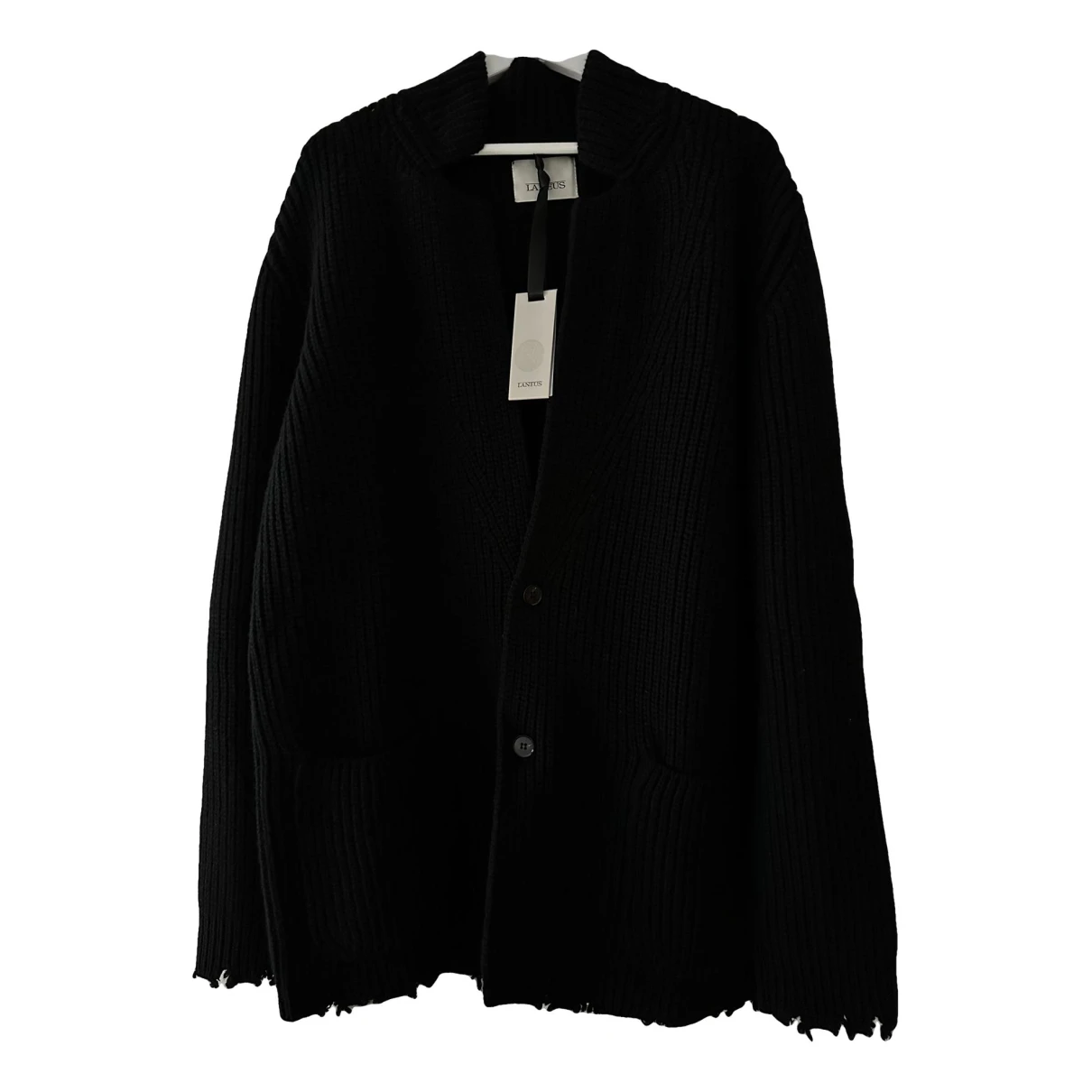 Pre-owned Laneus Wool Vest In Black