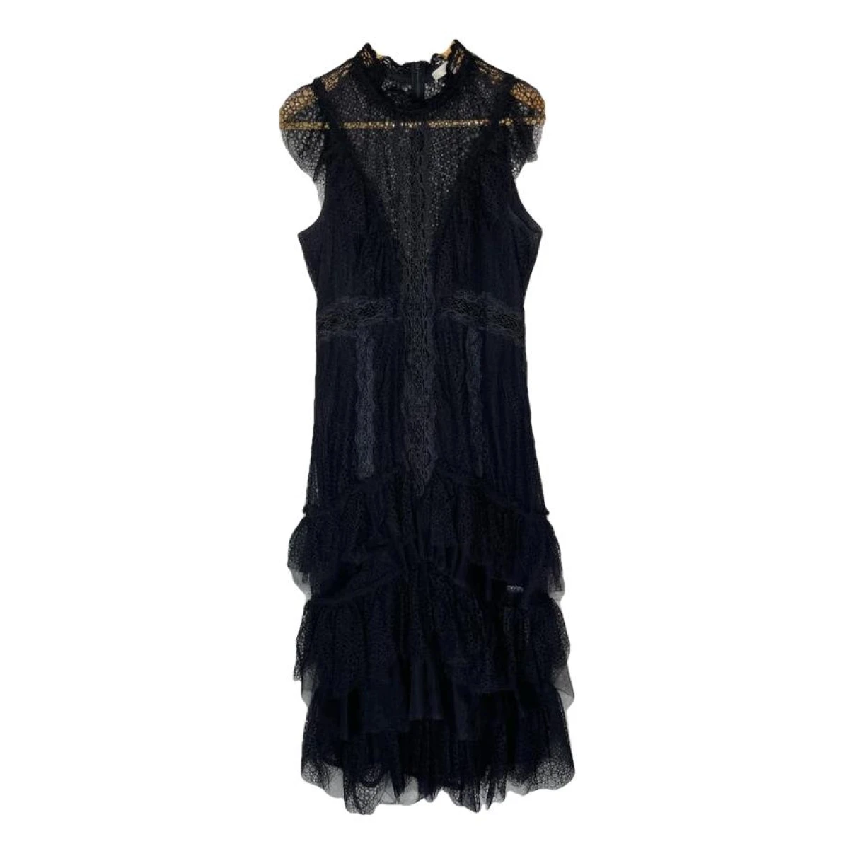Pre-owned Jonathan Simkhai Lace Mid-length Dress In Black
