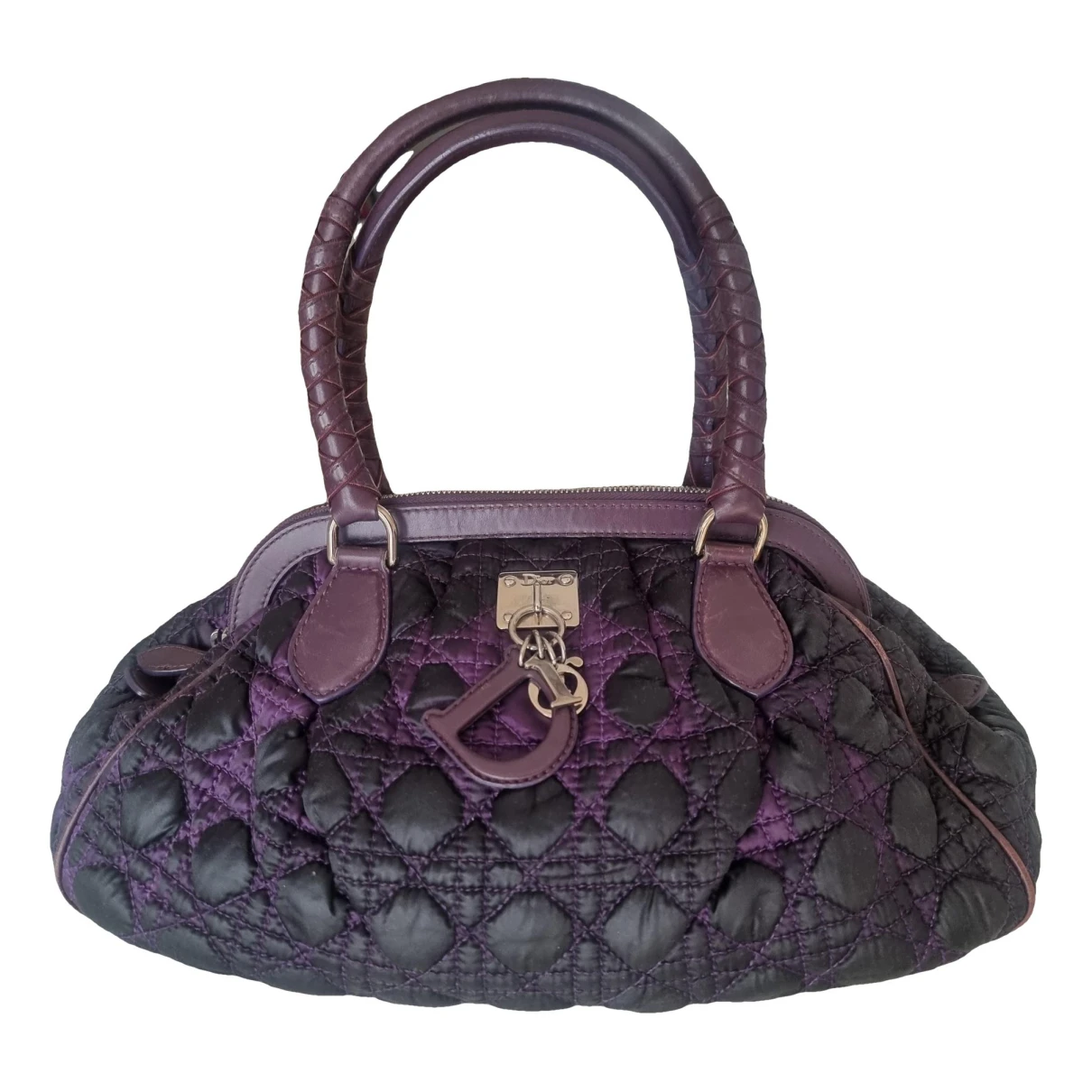 Pre-owned Dior Cloth Handbag In Purple
