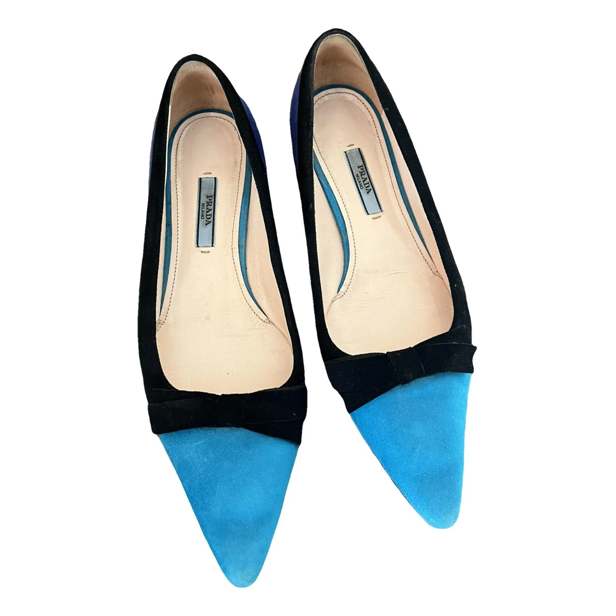 Pre-owned Prada Ballet Flats In Blue