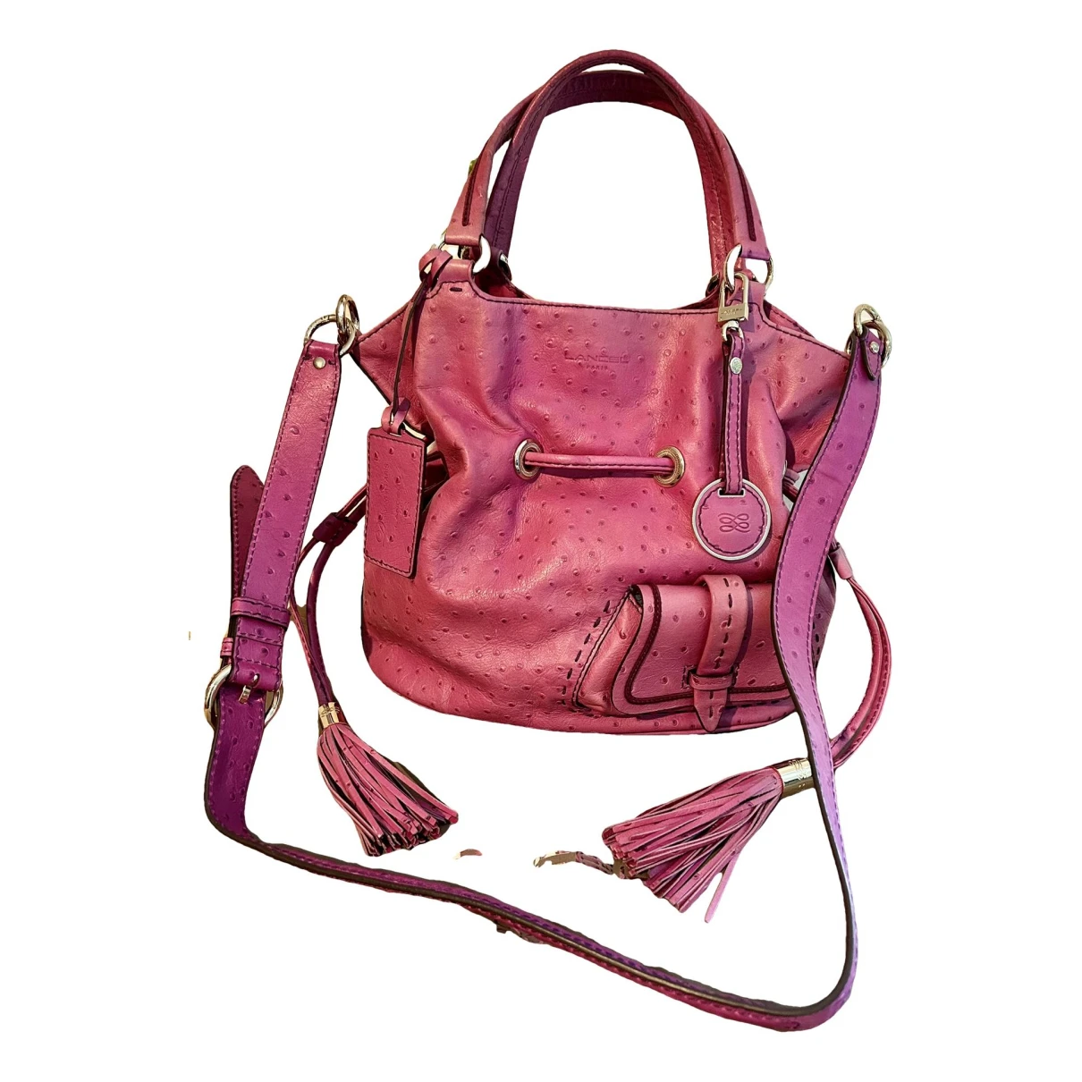Pre-owned Lancel 1er Flirt Leather Handbag In Pink