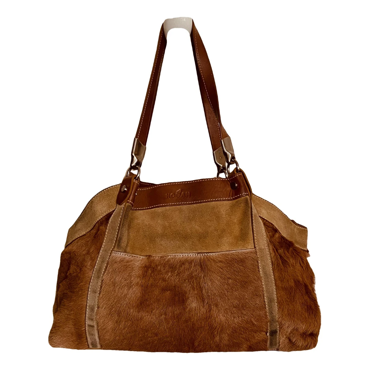 Pre-owned Hogan Leather Handbag In Camel