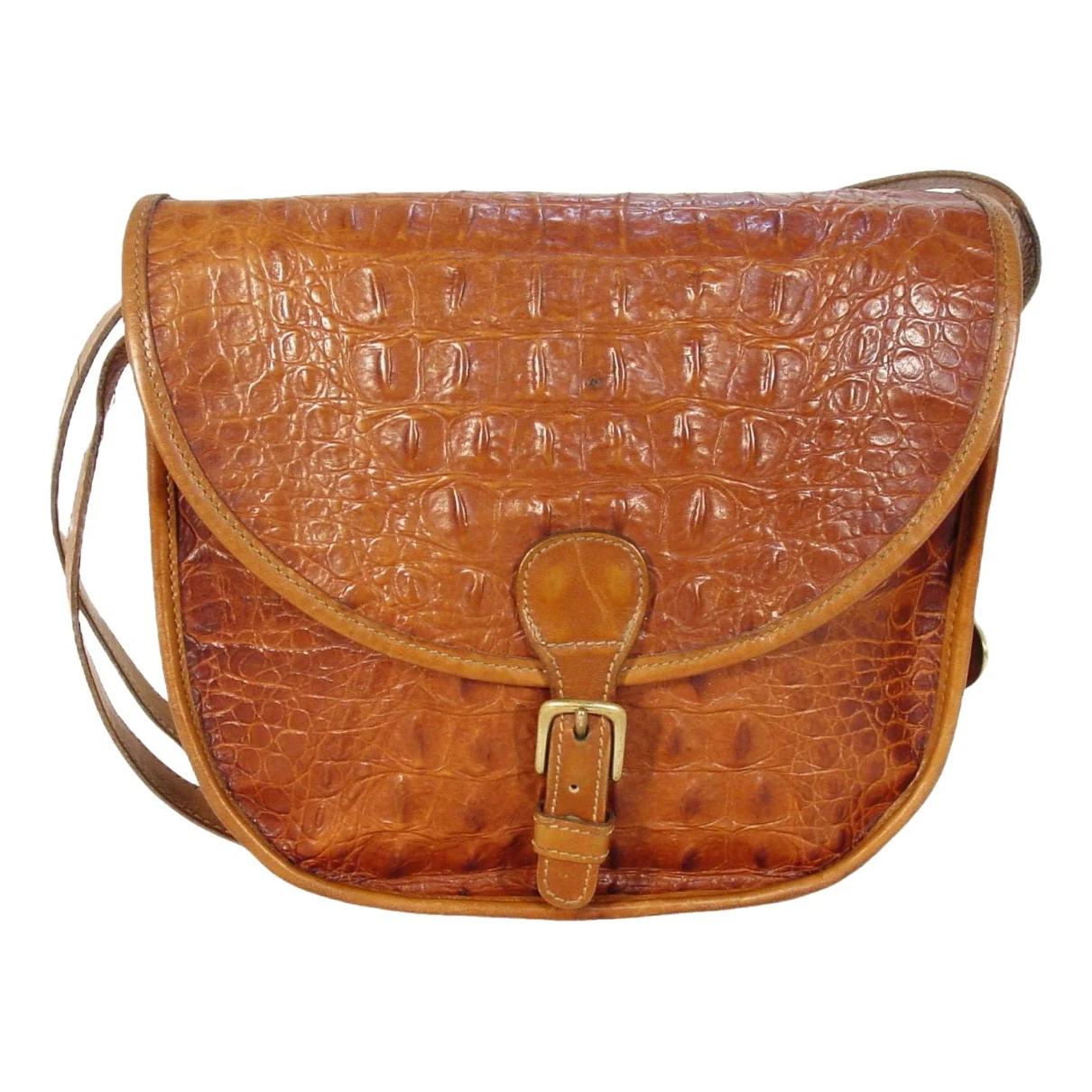 Pre-owned Brahmin Leather Crossbody Bag In Brown