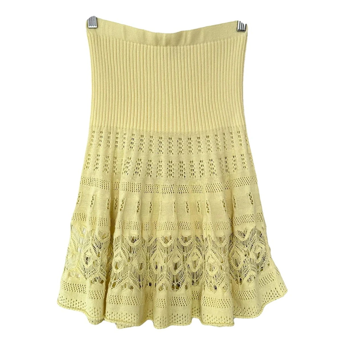 Pre-owned Stefanel Mini Skirt In Yellow