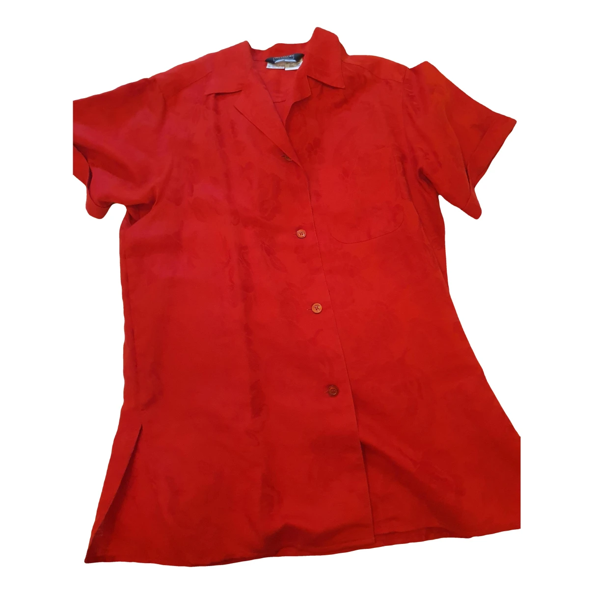 Pre-owned Max Mara Linen Blouse In Red