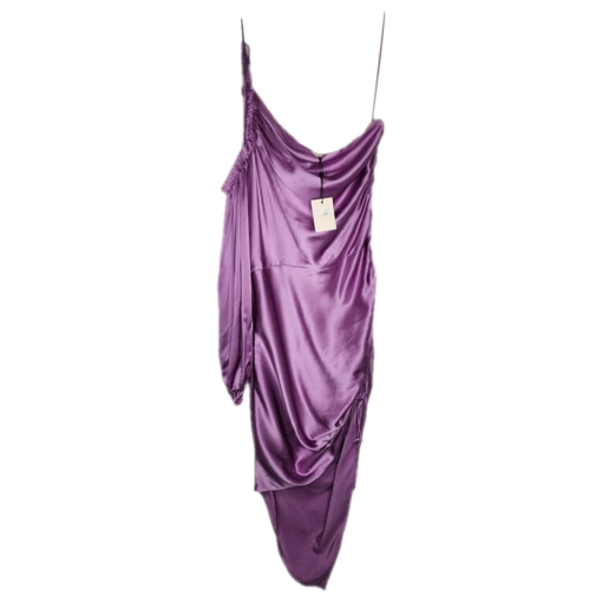 Pre-owned Cinq À Sept Silk Mini Dress In Purple