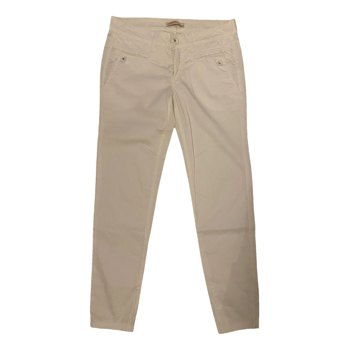 Pre-owned Liujo Straight Pants In White