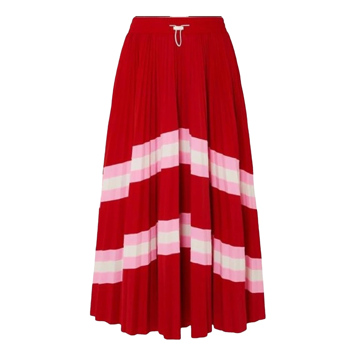 Pre-owned Valentino Maxi Skirt In Red