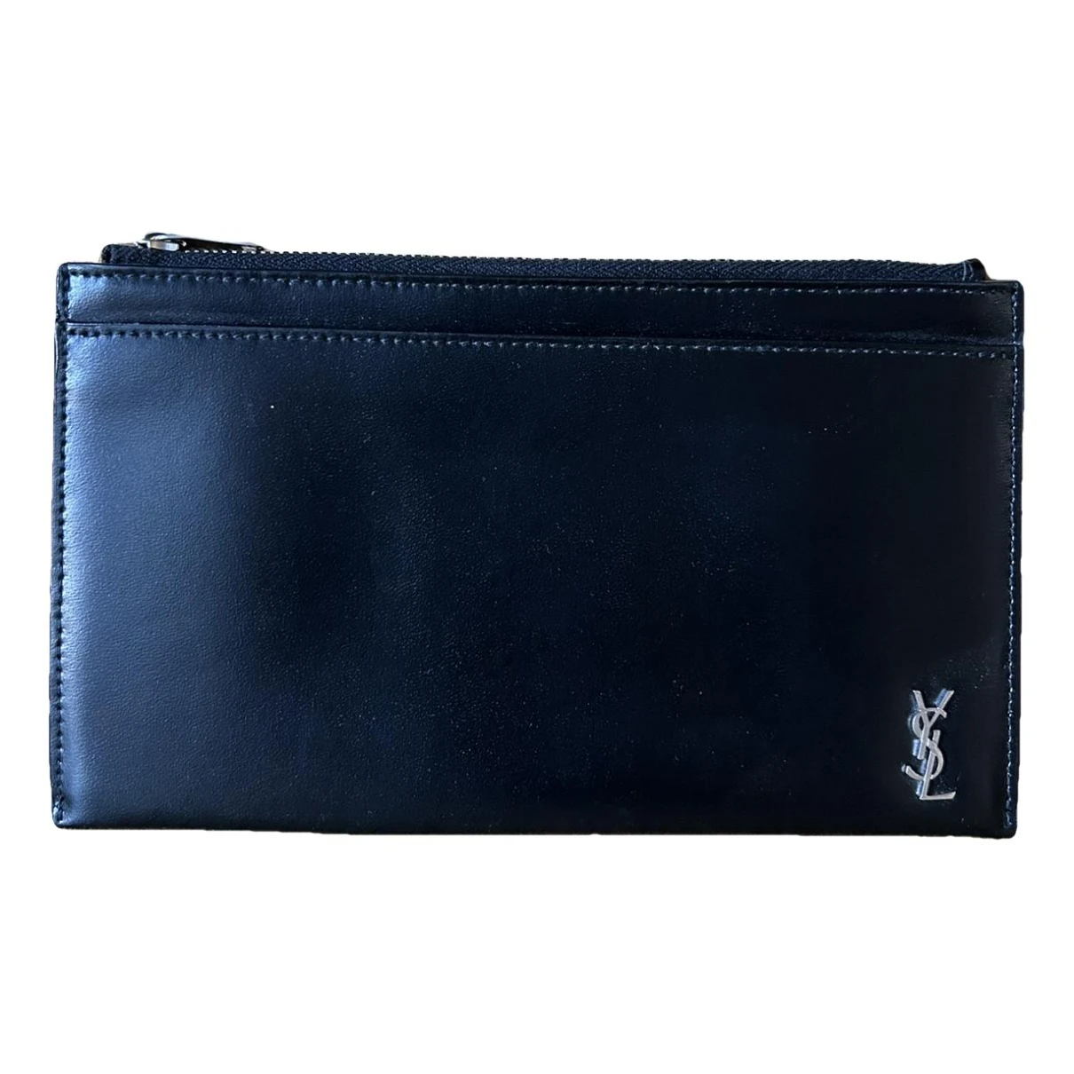 Pre-owned Saint Laurent Leather Purse In Black