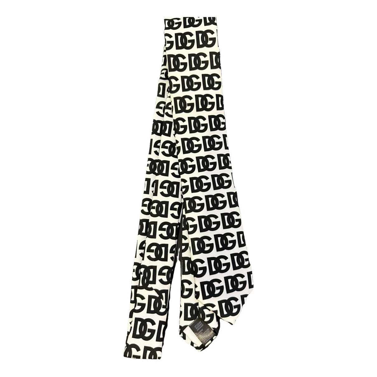 Pre-owned Dolce & Gabbana Tie In White
