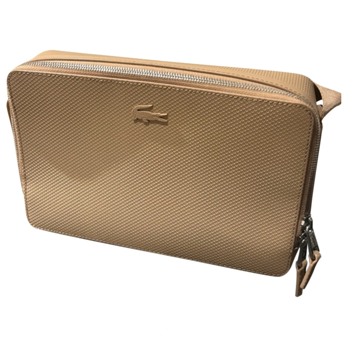 Pre-owned Lacoste Leather Small Bag In Beige