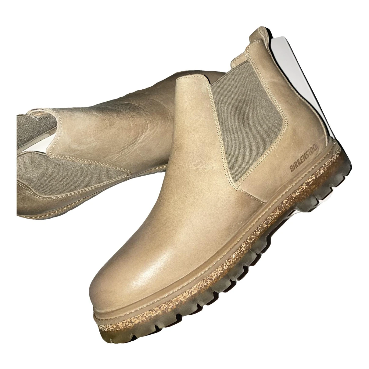 Pre-owned Birkenstock Leather Boots In Beige
