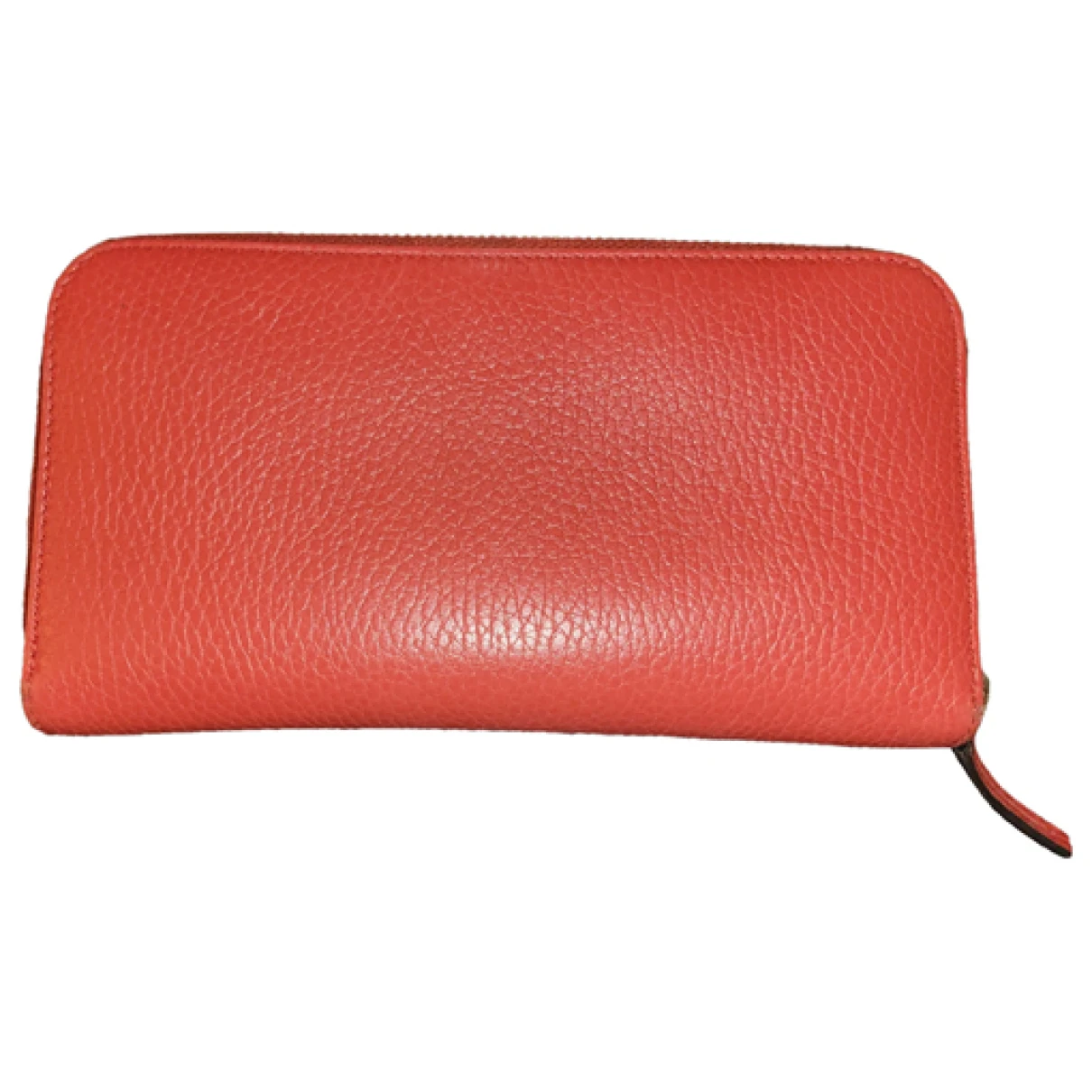 Pre-owned Gucci Dionysus Leather Wallet In Red