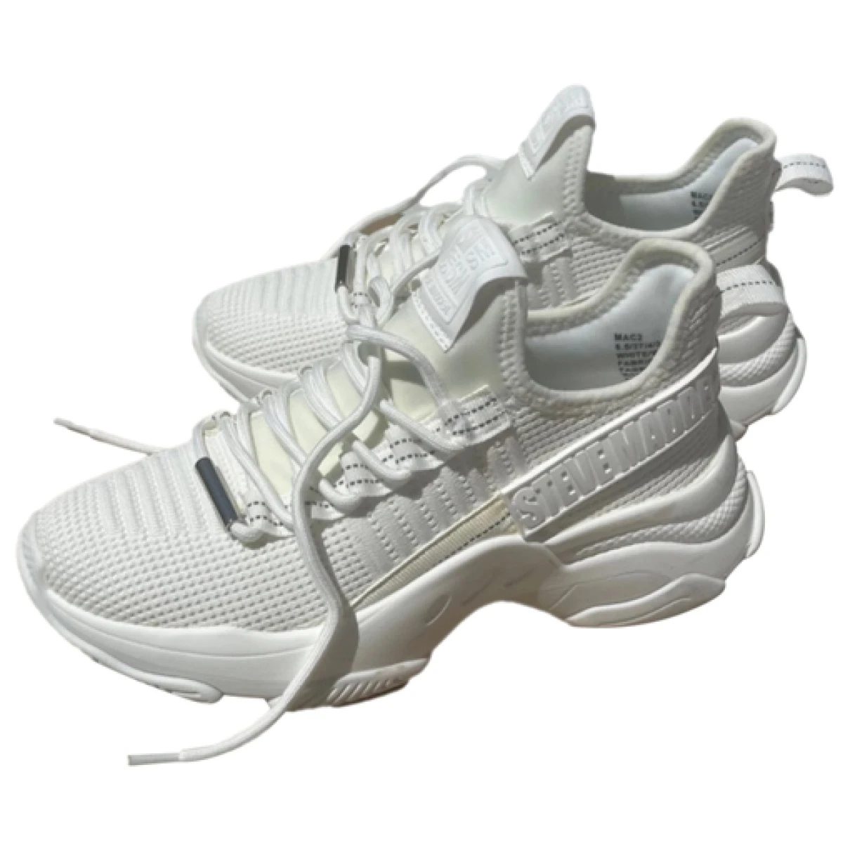 Pre-owned Steve Madden Cloth Trainers In White