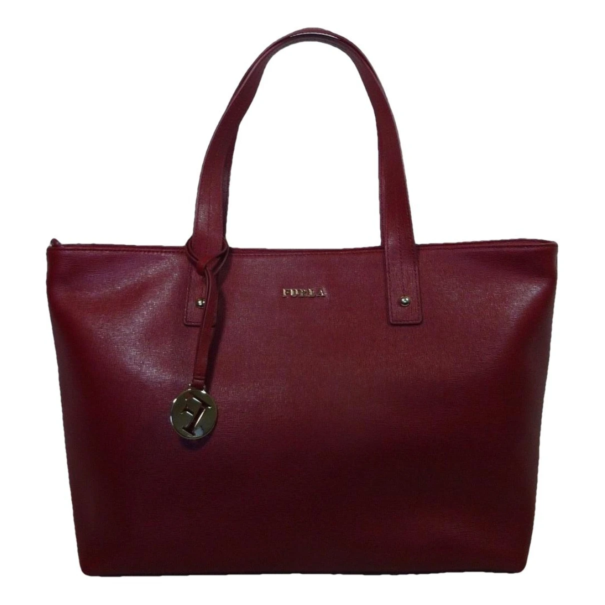 Pre-owned Furla Leather Tote In Red
