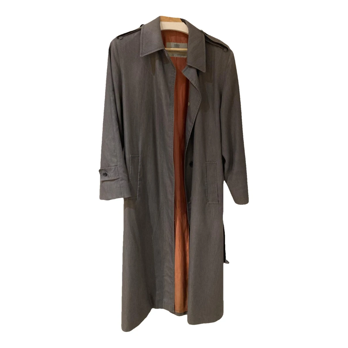 Pre-owned Aquascutum Trench Coat In Grey