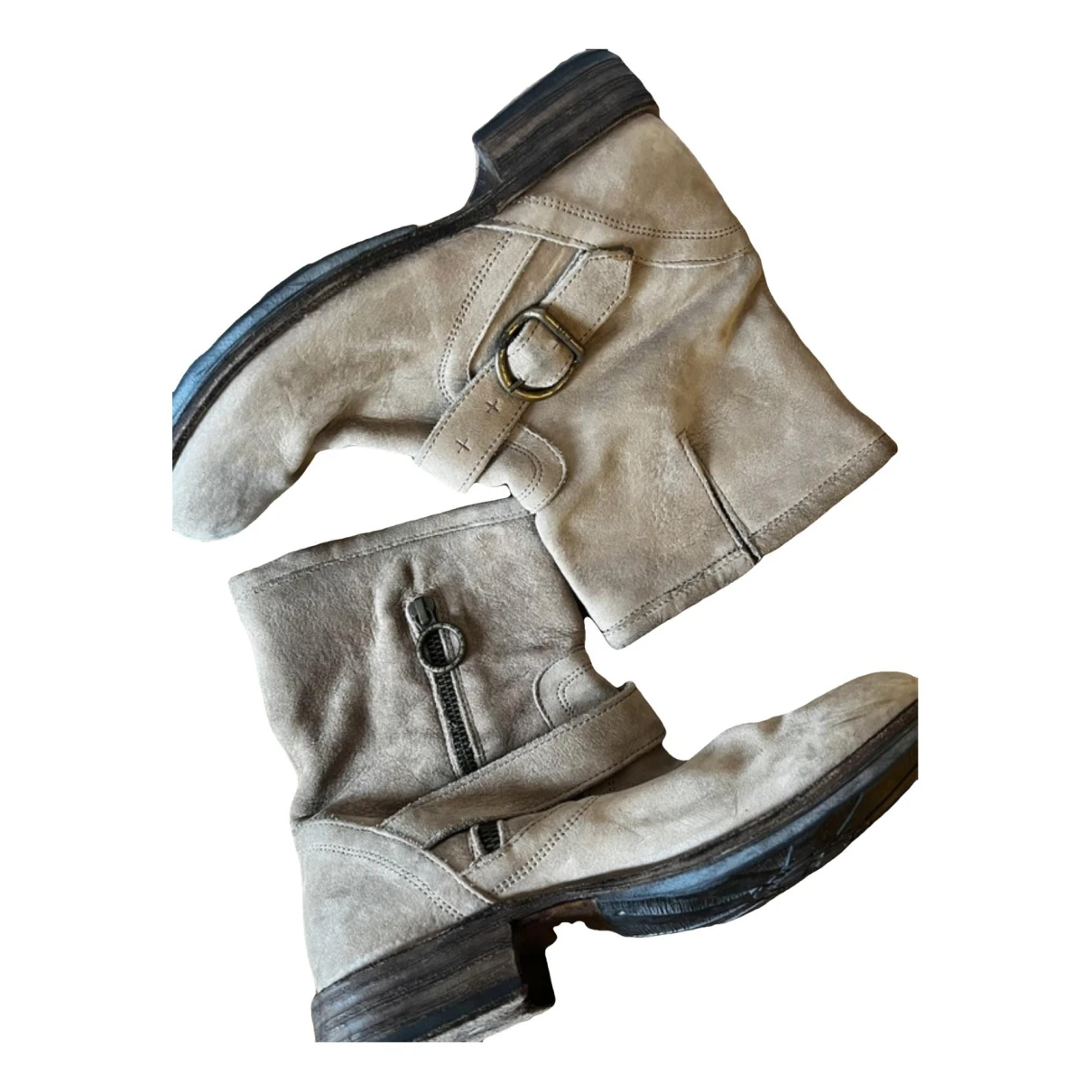 Pre-owned Fiorentini + Baker Boots In Beige