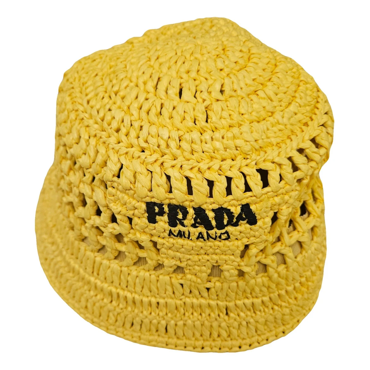 Pre-owned Prada Beanie In Yellow