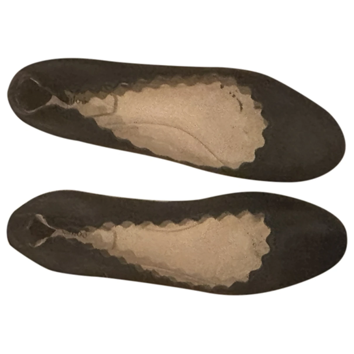Pre-owned Chloé Pony-style Calfskin Ballet Flats In Blue