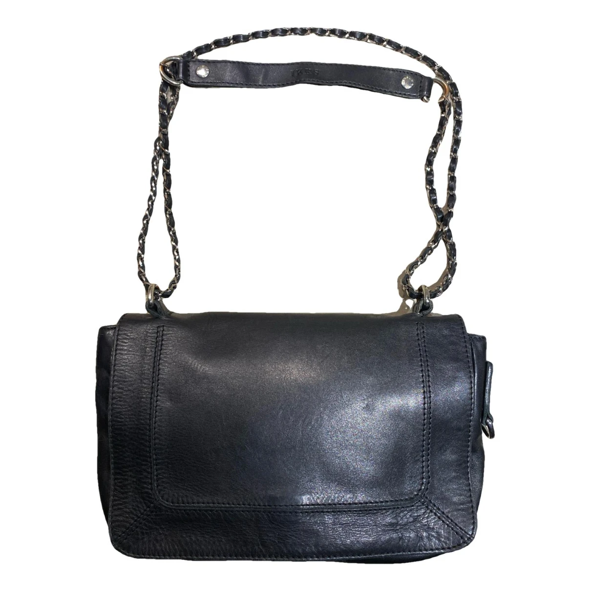 Pre-owned Ikks Leather Handbag In Black