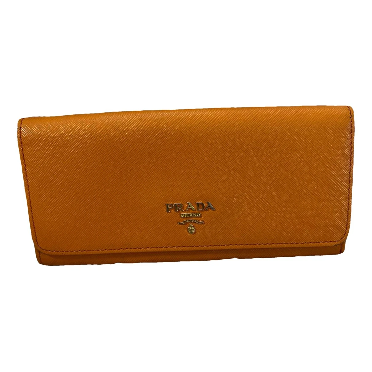 Pre-owned Prada Leather Wallet In Brown