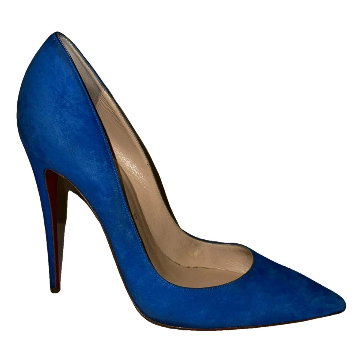 Pre-owned Christian Louboutin So Kate Heels In Blue
