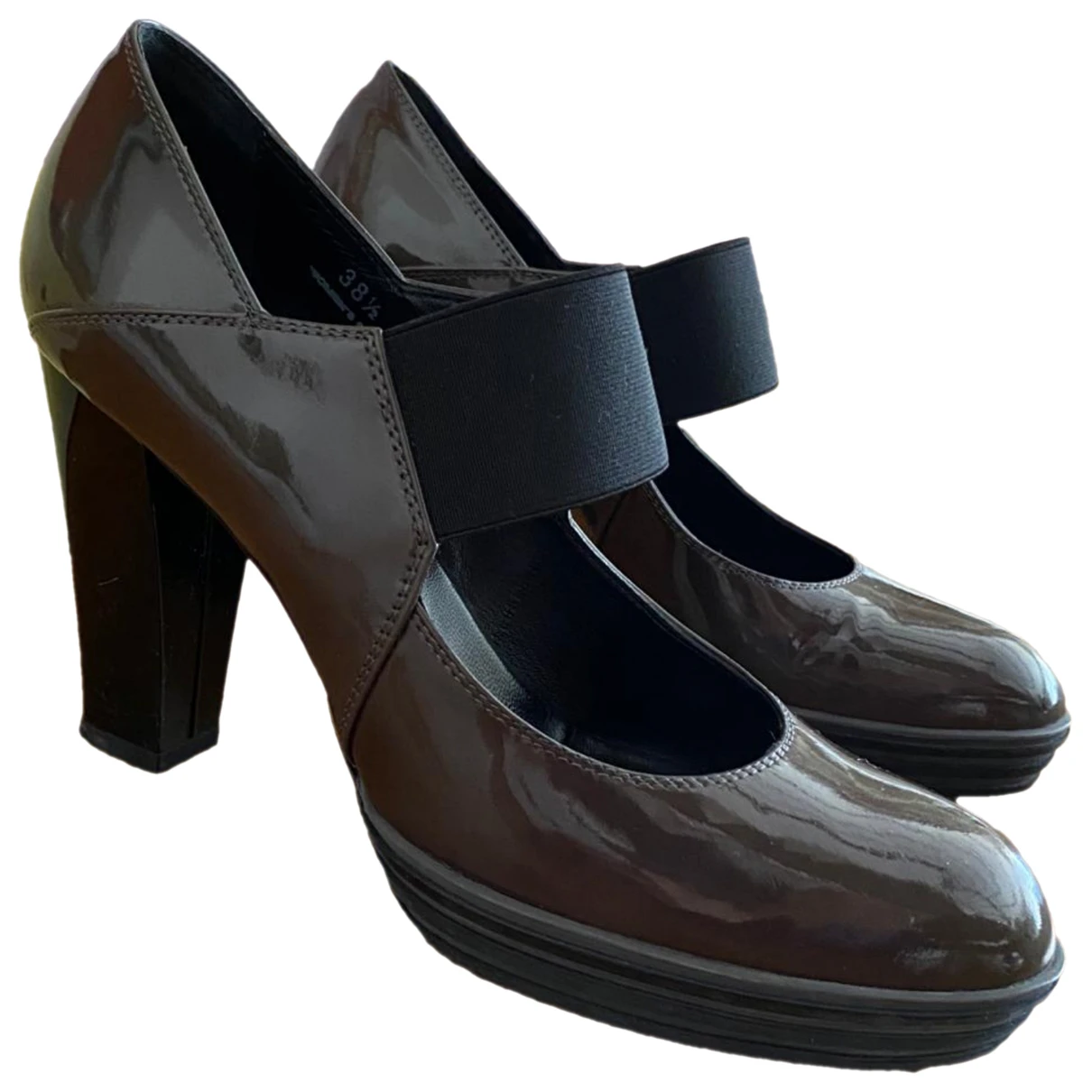 Pre-owned Hogan Patent Leather Heels In Brown