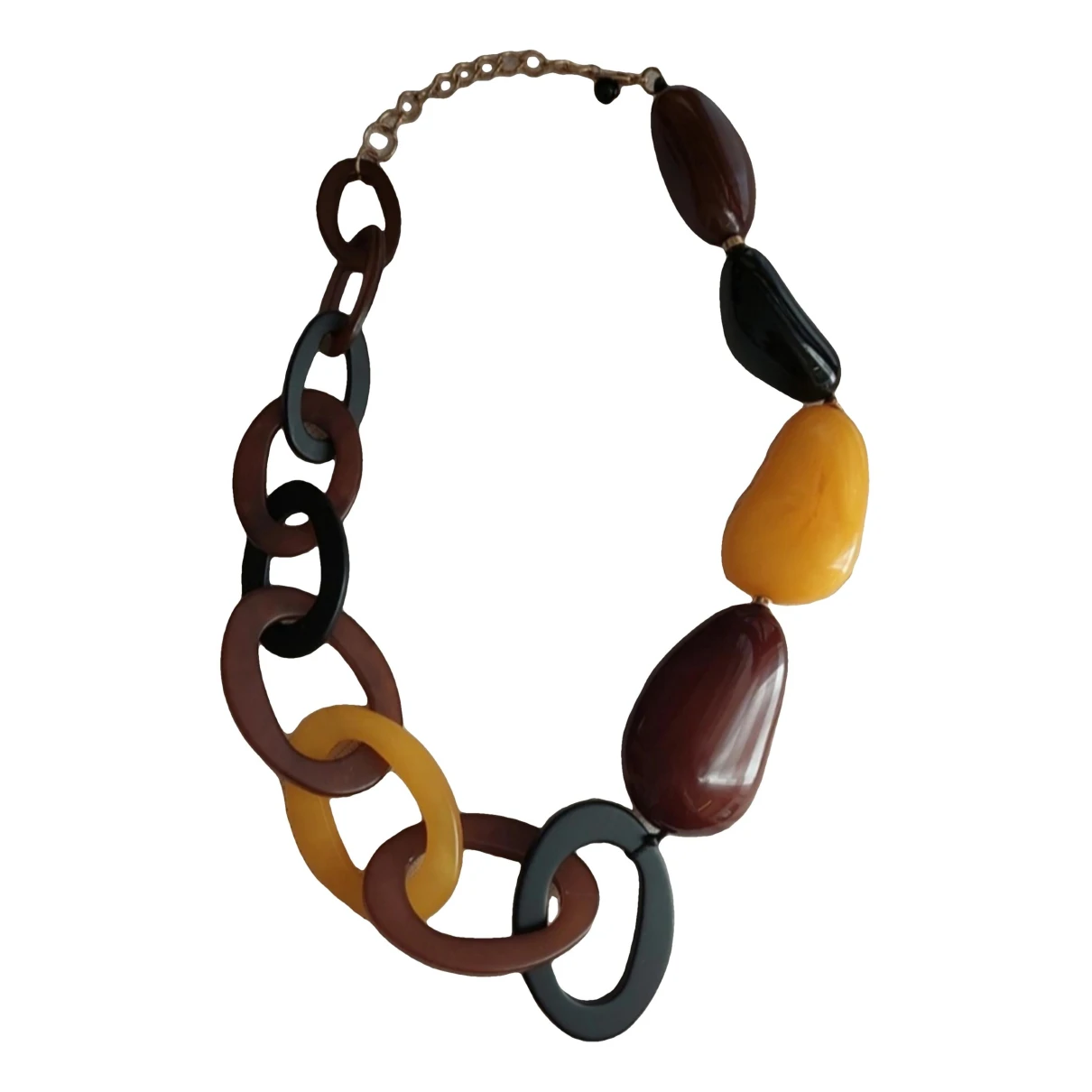 Pre-owned Giorgia  & Johns Necklace In Brown