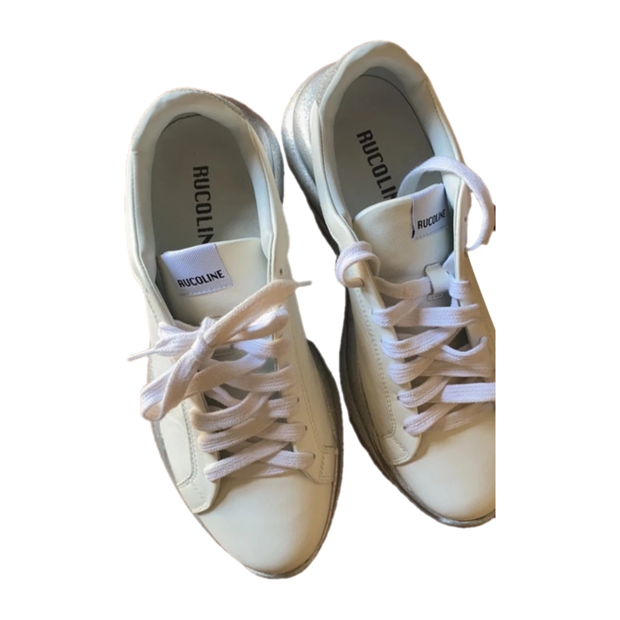Pre-owned Rucoline Leather Trainers In White