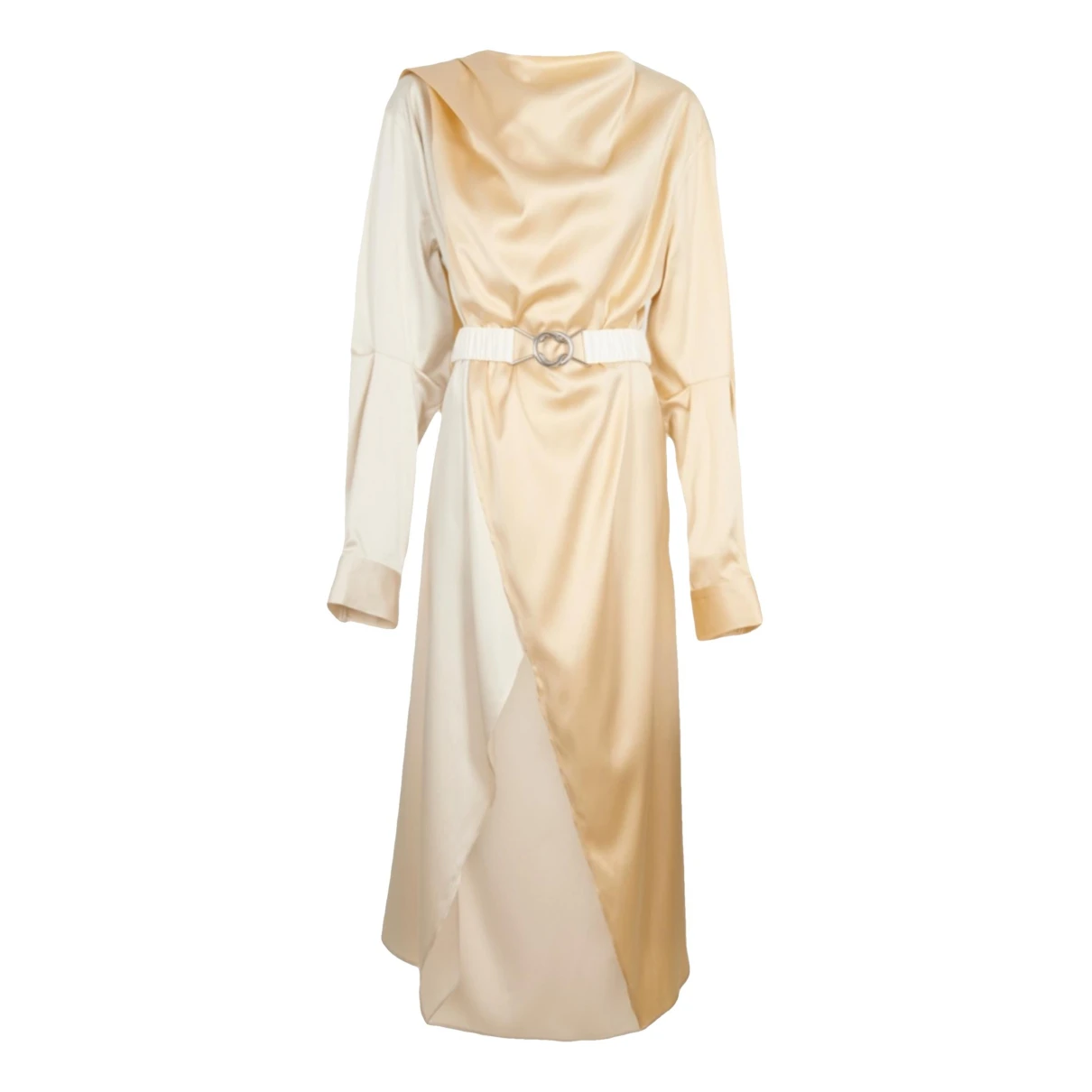 Pre-owned Bottega Veneta Silk Mid-length Dress In Multicolour
