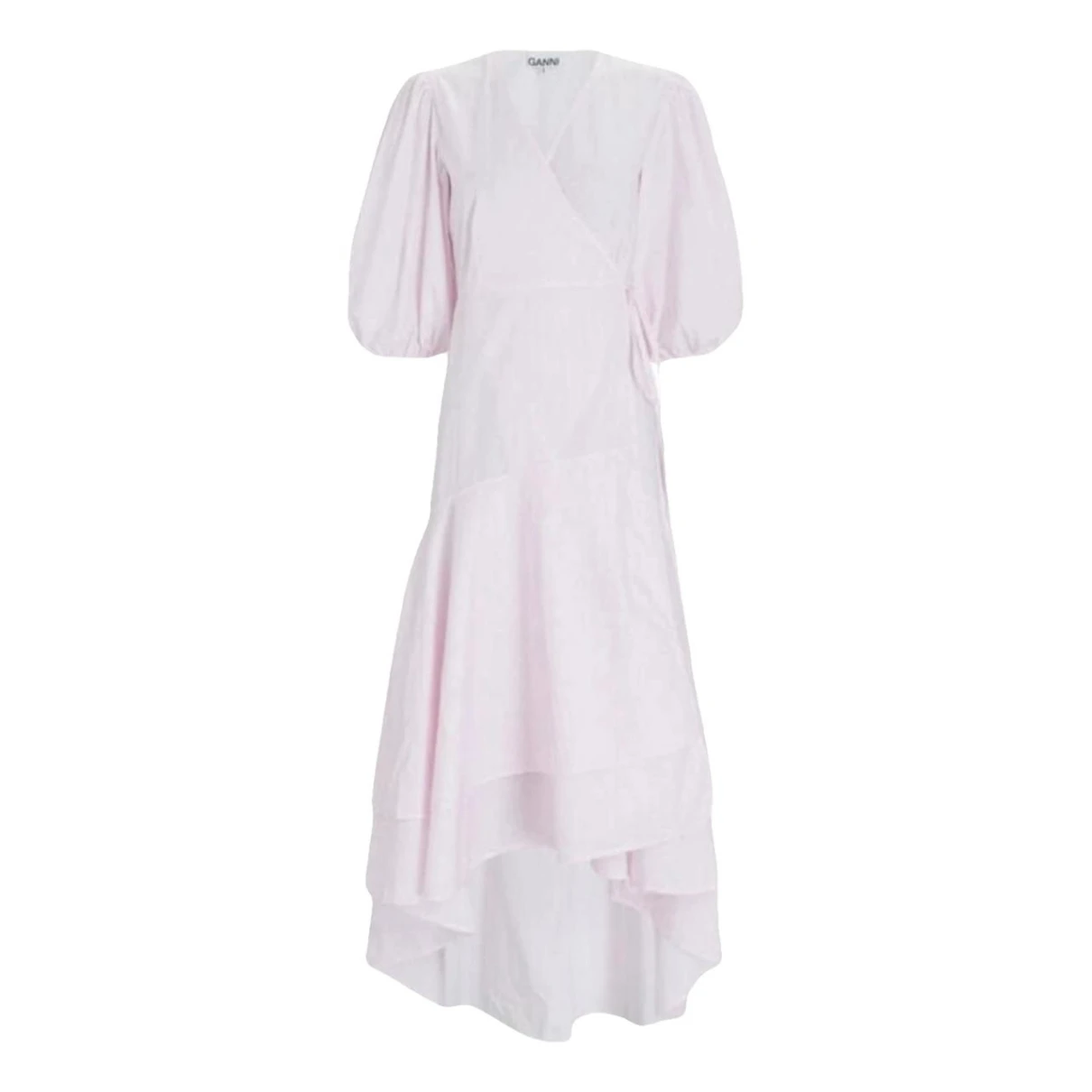 Pre-owned Ganni Mid-length Dress In Pink