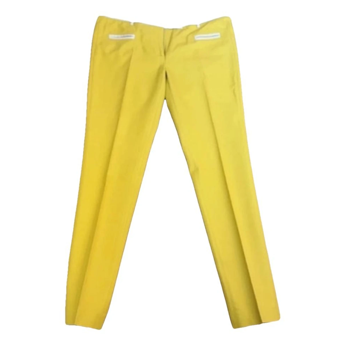 Pre-owned True Royal Straight Pants In Yellow