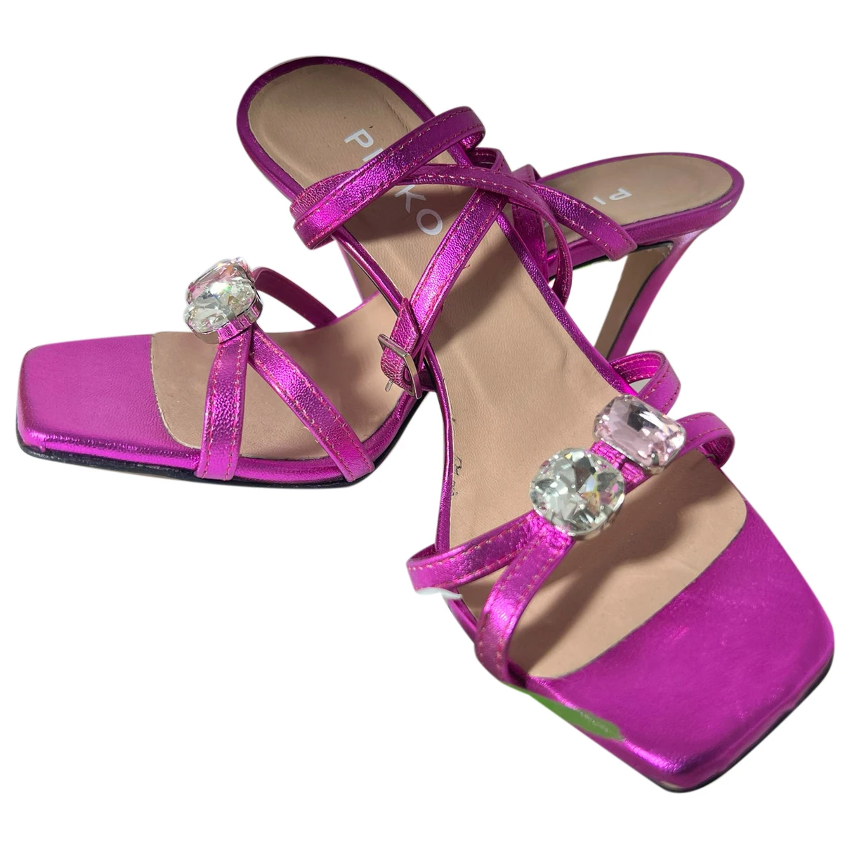 Pre-owned Pinko Leather Sandals In Pink