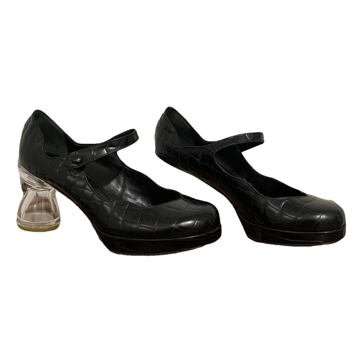 Pre-owned Simone Rocha Leather Heels In Black