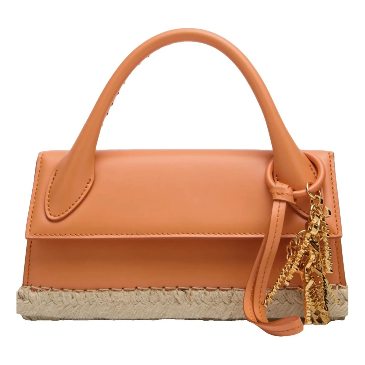 Pre-owned Jacquemus Chiquito Long Leather Crossbody Bag In Orange