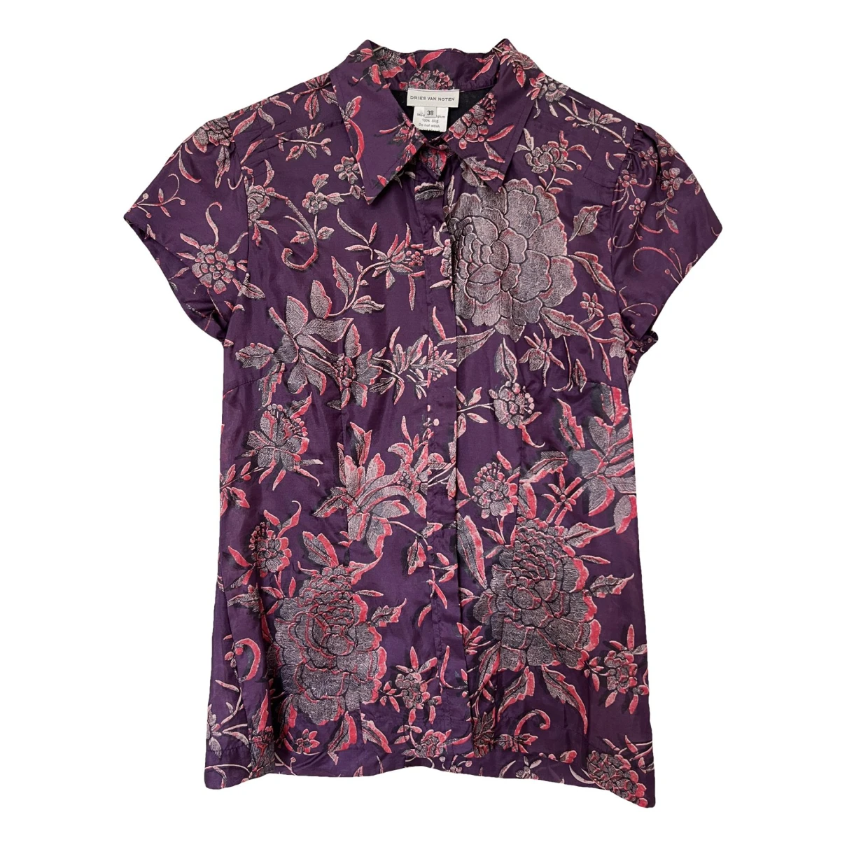 Pre-owned Dries Van Noten Silk Shirt In Purple