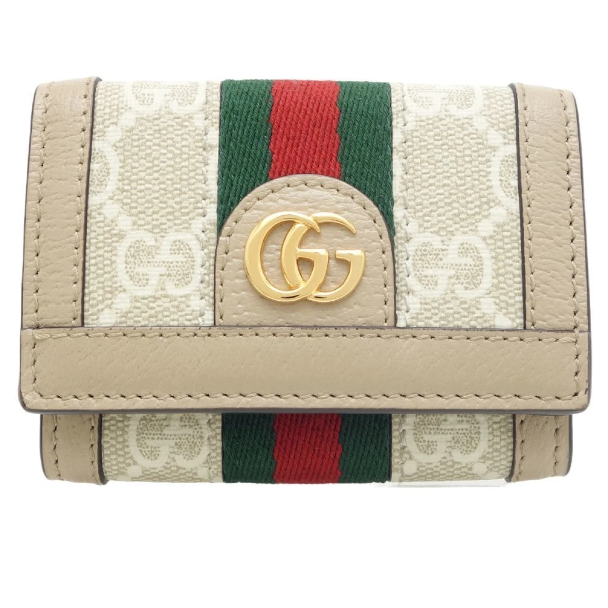 Pre-owned Gucci Ophidia Cloth Wallet In White