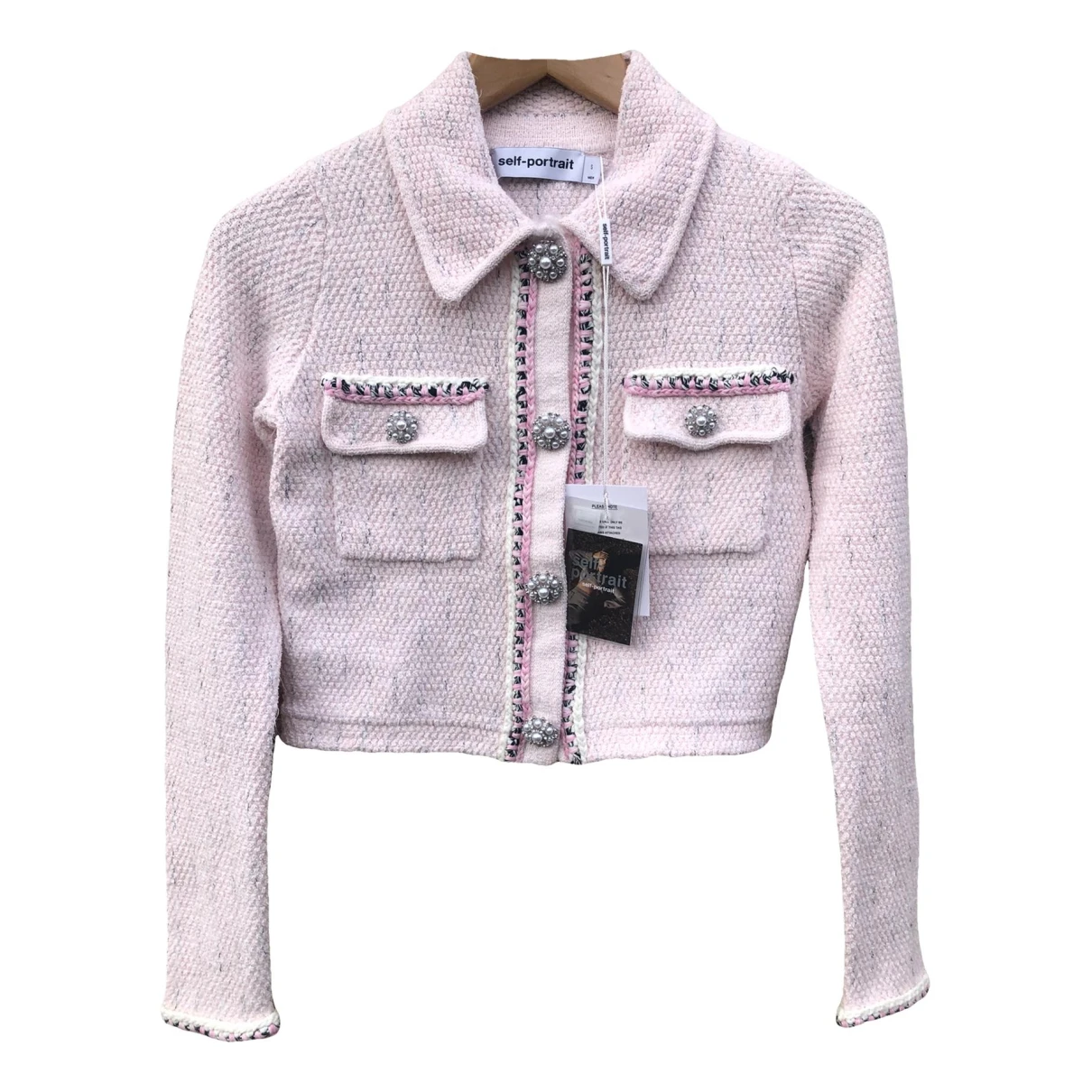 Pre-owned Self-portrait Cardigan In Pink