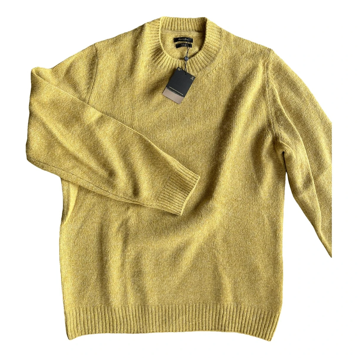 Pre-owned Massimo Dutti Wool Pull In Yellow