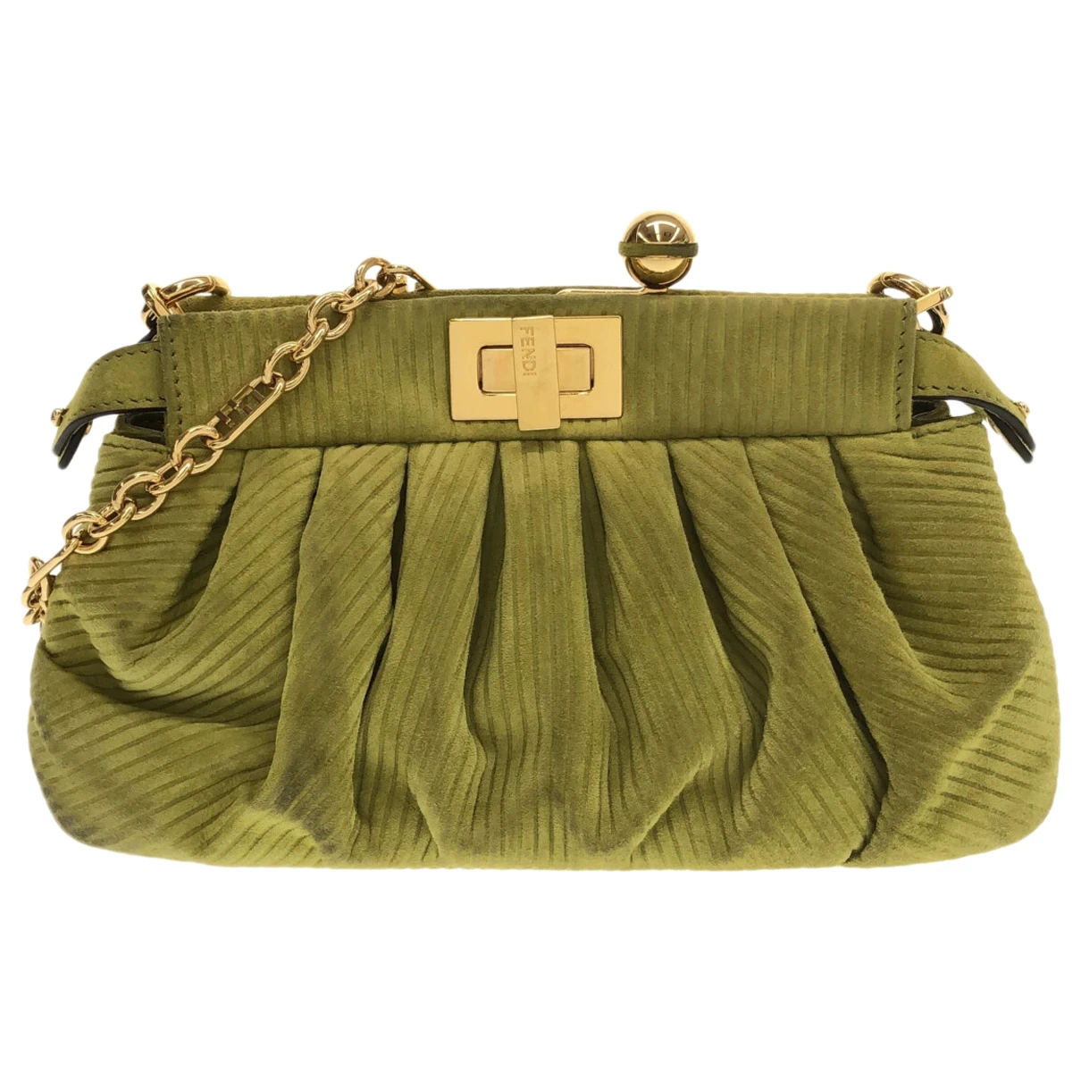Pre-owned Fendi Handbag In Green
