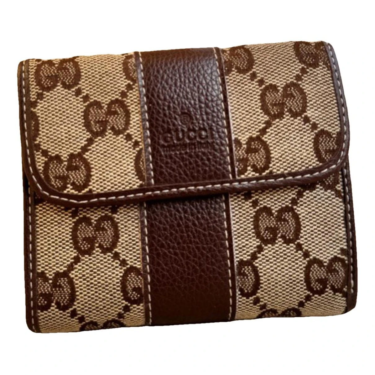 Pre-owned Gucci Cloth Small Bag In Brown