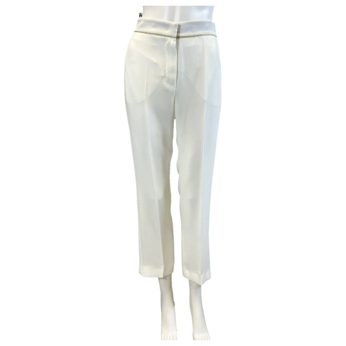 Pre-owned Max Mara Atelier Straight Pants In White
