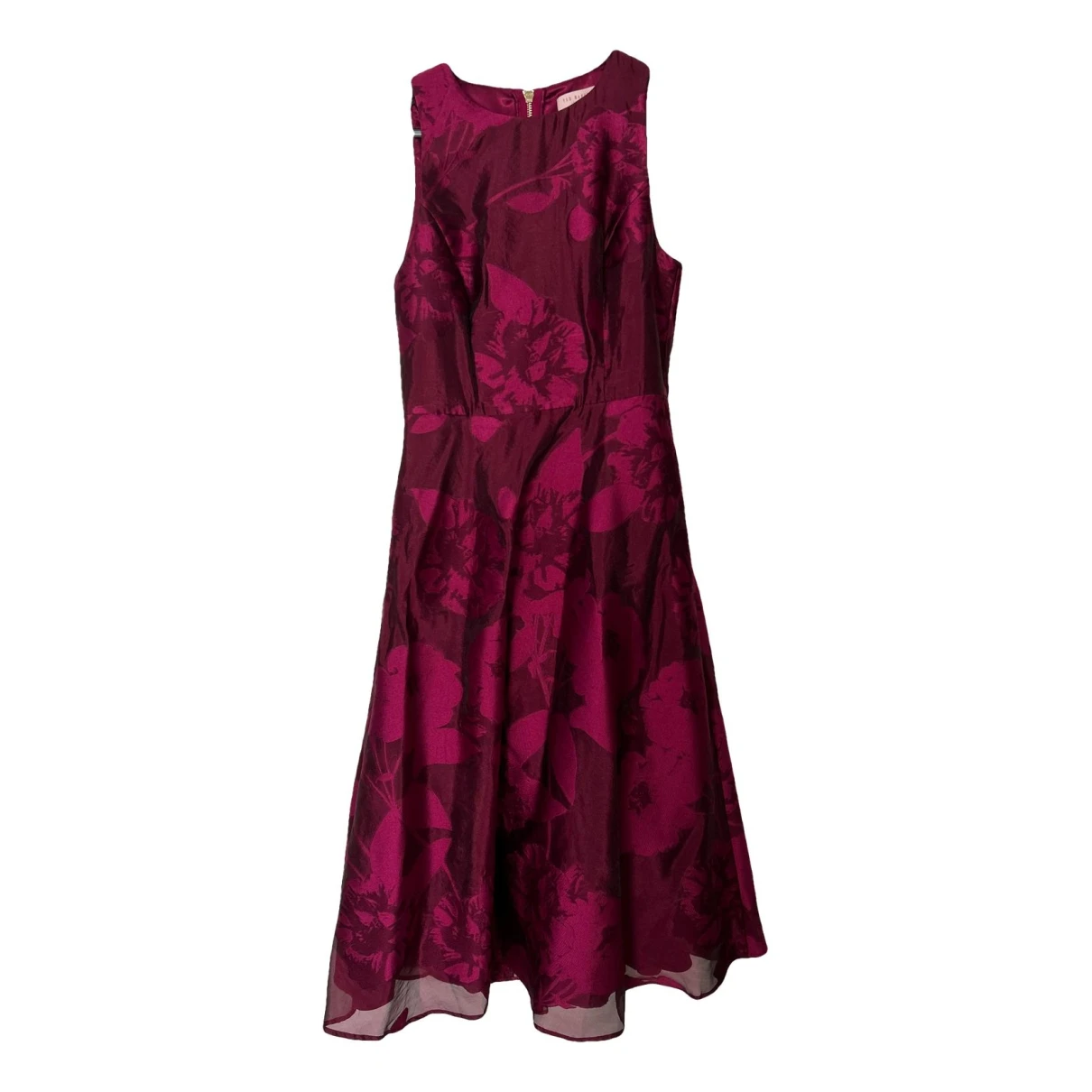 Pre-owned Ted Baker Mid-length Dress In Burgundy