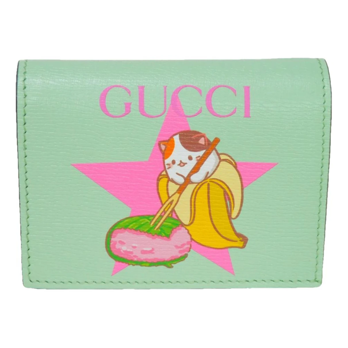 Pre-owned Gucci Leather Purse In Green