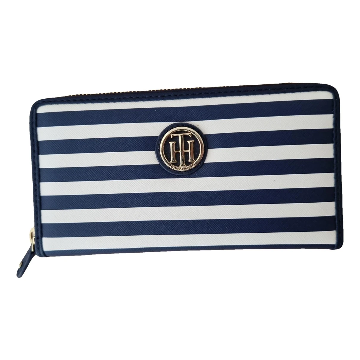 Pre-owned Tommy Hilfiger Leather Clutch Bag In Blue