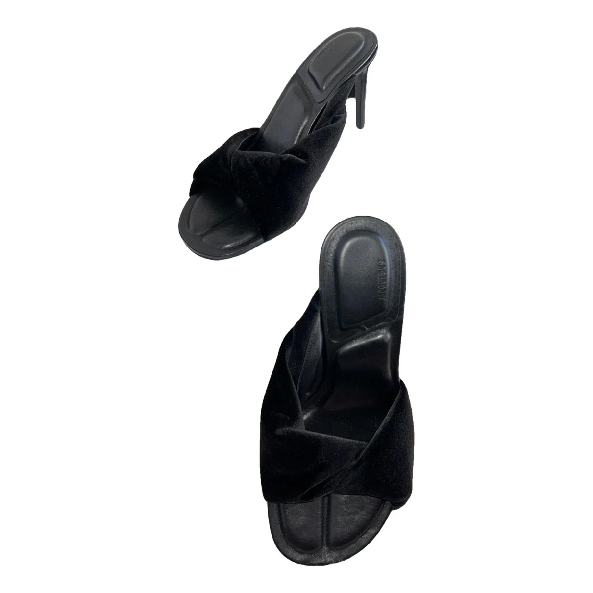 Pre-owned Jacquemus Leather Mules In Black