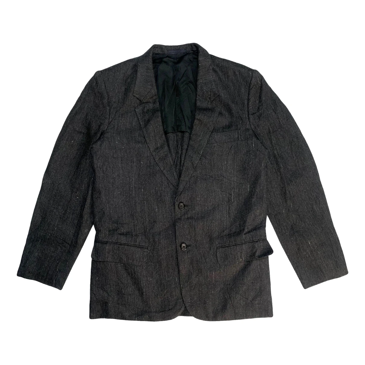 Pre-owned Yohji Yamamoto Linen Jacket In Grey