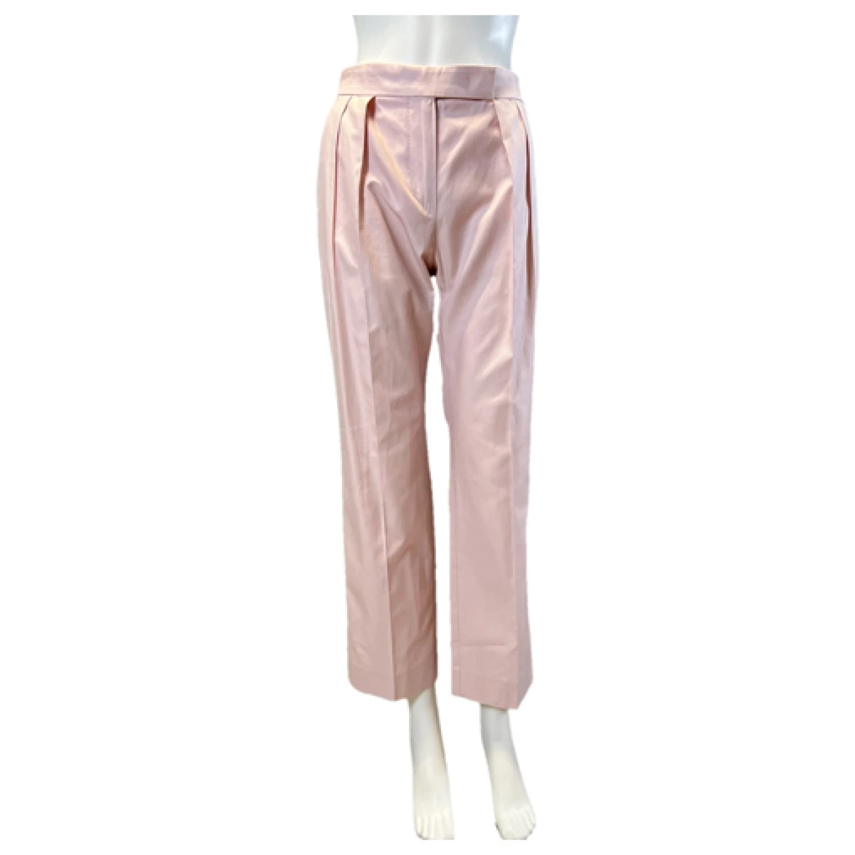 Pre-owned Max Mara Straight Pants In Pink